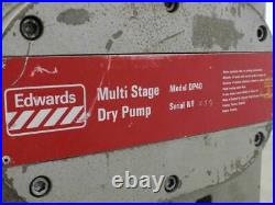 Edwards DP40 Multi Stage Dry Vacuum Pump with 2.2kW Alpak BS 5000 Motor 208/460V