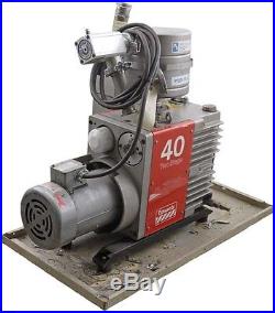 Edwards E2M40 Two-Stage Rotary Vane High Vacuum Pump withLeeson 2HP Motor