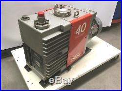 Edwards E2M40 Vacuum Pump Two Stage Rotary Vane withGE 3HP 208-230/460VAC 3Ø BOC