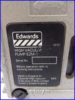 Edwards E2M-1 Two Stage High Vacuum Pump