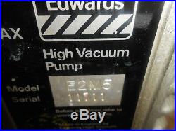 Edwards E2m5 High Vacuum Pump With Franklin Electric 1102180403 1/2 HP