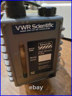 Edwards VWR Scientific E2M5 Vacuum Pump with Franklin Motor 1102180403 Working