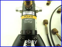 Fluke 700PTP1 Pneumatic Test Pump 0-600 psi with Analog Gauge Tested w. Hoses