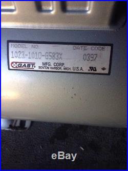 GAST 1023-101Q-G583X Rotary Vane Vacuum Pump AC Motor Oil-Free