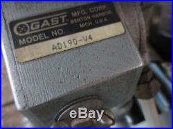 GAST 5565-V4-R ROTARY VANE VACUUM PUMP With DOERR LR-22135 3HP 1740 RPM 60HZ MOTOR