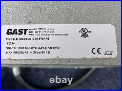 GAST DOA-P707-FB Compressor / Vacuum Pump Diaphragm 110V 60 PSI Pre Owned