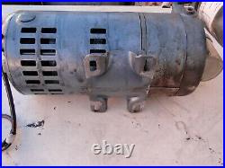 GAST Dual Vacuum Pump GE AC Motor Single Phase 115V 5.6A Used