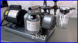 GAST Model 0765-V8B-G32AX Rotary Vane Vacuum Pump with GE 1/3HP Motor C157 Tested