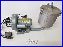 GAST Regenair R1102C-14 Vacuum Blower Pump with Dust Collector Canister