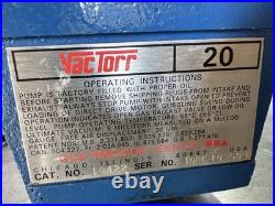 GCA Precision Scientific VacTorr 20 Vacuum Pump Cat No 10422
