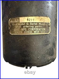 Gast 0211-103A-G8CX Vacuum Pump With Gauge Tested And Working Gast 0211-103A-G8CX Vacuum Pump With Gauge Tested And Working