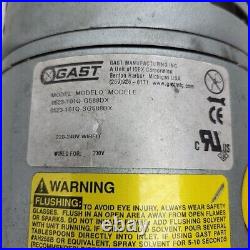 Gast 0523-101Q-G588DX Rotary Vane Vacuum Pump 100-115/220-230VAC 1PH 1/4HP