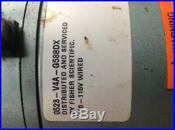 Gast 0523-V4-SG588DX Surplus Lab Vacuum Pump, Rotary Vane, 1/4 HP, 26 in HG