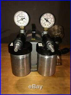 Gast 0523-V4-SG588DX Surplus Lab Vacuum Pump, Rotary Vane, 1/4 HP, 26 in HG