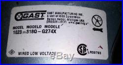 Gast 1023-318q-g274x Oil-less Vacuum Pump Emerson Motor G274ex 1725rpm
