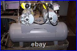 Gast 1/4 HP Dual Head Oil-less Piston Vacuum Pump Compressor 2hah-24-m200x