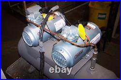 Gast 1/4 HP Dual Head Oil-less Piston Vacuum Pump Compressor 2hah-24-m200x