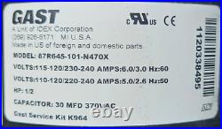 Gast 87r645-101-n470x 87r Series Rocking Piston Oil-less Vacuum Pump Compressor