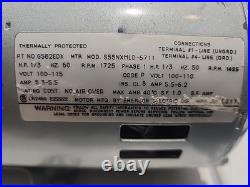 Gast 9901K64 Emerson G582EDX Vacuum Pump 1/3HP 1-Phase 100-115V 50/60hz 1425RPM