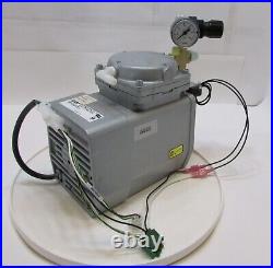 Gast D0A P501 AA Good Working Compressor Diaphragm Vacuum Pump w Gauge FREE S/H