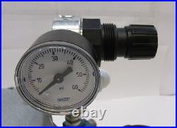 Gast D0A P501 AA Good Working Compressor Diaphragm Vacuum Pump w Gauge FREE S/H