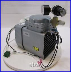 Gast D0A P501 AA Good Working Compressor Diaphragm Vacuum Pump w Gauge FREE S/H