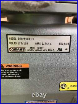 Gast DAA-P103-EB Two-Stage Oilless Diaphragm Vacuum Pump 115/110V 60/50Hz