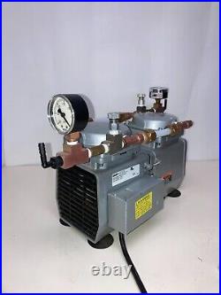 Gast DAA-V515-ED High-Capacity Vacuum Pump, Gauge and Relief 230VAC