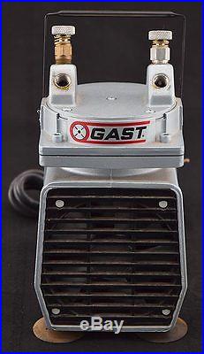 Gast DOA-P104-AA 1/8HP Lab Oilless Diaphragm Pressure Air Compressor/Vacuum Pump