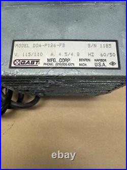 Gast DOA-P126-FB Vacuum Pump, 115/110V, 4.5/4.8 A, 60/50 Hz
