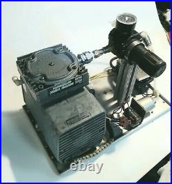 Gast Pressure/Vacuum Pump model DOA-P133-DB. Mounted. With several acessories