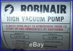 Ge Robinair High Vacuum Pump 15101-b 5 Cfm Free Shipping