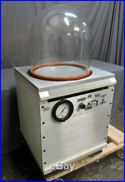 High Vacuum Chamber/glass Bell Jar System With 18od X 18h Bell, Welch Pump