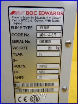 IPX 500A Edwards A409-14-977 Vacuum Dry Pump A40914977 IPX500A Tested Working