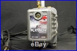 JB INDUSTRIES PLATINUM VACUUM PUMP DV-200N 7 CFM USA MADE 2 Stage 110 VAC 1/2 HP