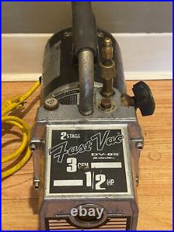 JB Industries Fast Vac DV 85C 3CFM Deep Vacuum Pump 1/2 h. P. 2 stage 115v