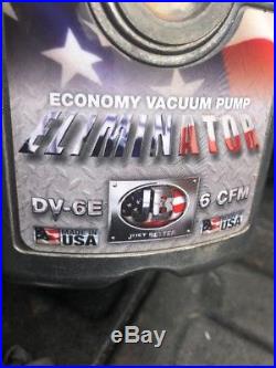 JB eliminator vacuum pump 6 CFM Multiple Available DV-6E Works Great