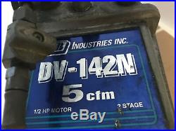 J/B Industries Fast Vac 5 CFM Vacuum Pump 2 Stage 1/2 HP Motor DV-142N