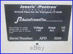 Jenesic/Rentron AutoPress Plus Firing Dental Lab Furnace with Vacuum Pump
