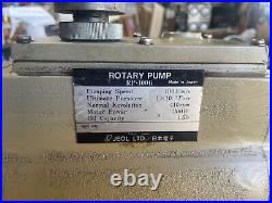 Jeol LTD Rp-100G Rotary Vacuum Pump Motor Power 300W 100 L/min 410 Rpm
