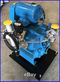 KINNEY KTC-60 3HP ROTARY PISTON COMPOUND VACUUM PUMP with BALDOR MOTOR