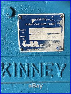 KINNEY KTC-60 3HP ROTARY PISTON COMPOUND VACUUM PUMP with BALDOR MOTOR