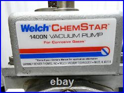 LOW USAGE! Welch ChemStar 1400N Oil Belt Driven Vacuum Pump S55NXMPF-6788