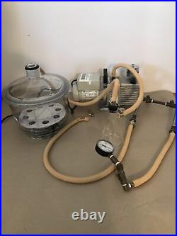 Leak Seal Tester, Pyrex 55/38, Welch Gem 1.0 Pump Set Up