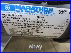 Leybold D4B Vacuum Pump WithMarathon Elec Motor 115/200-230VAC See Description