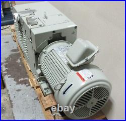 Leybold D65BCS Trivac Vacuum Pump with PFPE Oil & 3 Phase US Motors 3 HP