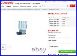 Leybold Oerlikon TURBOVAC 250i DN100 Turbomolecular Vacuum Pump 820051V1000