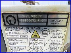 Leybold SA SV25 Sogevac Rotary Vane Vacuum Pump 0.9kw 230/460V 3Ph