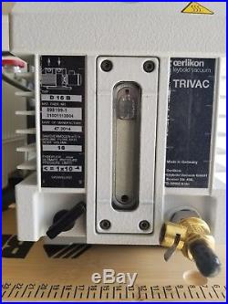 Leybold TRIVAC D16B Vacuum Pump Single Phase 110v