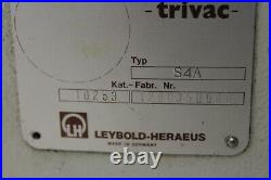 Leybold Trivac S4A Vakuumpumpe Unterdruckpumpe Drehschieberpumpe 12/105